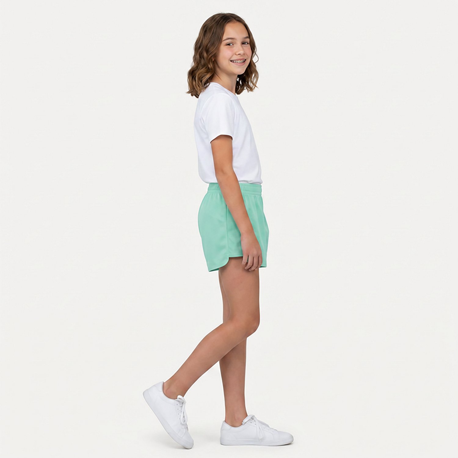 BCG Girls' Turbo Texture Side Mesh Short