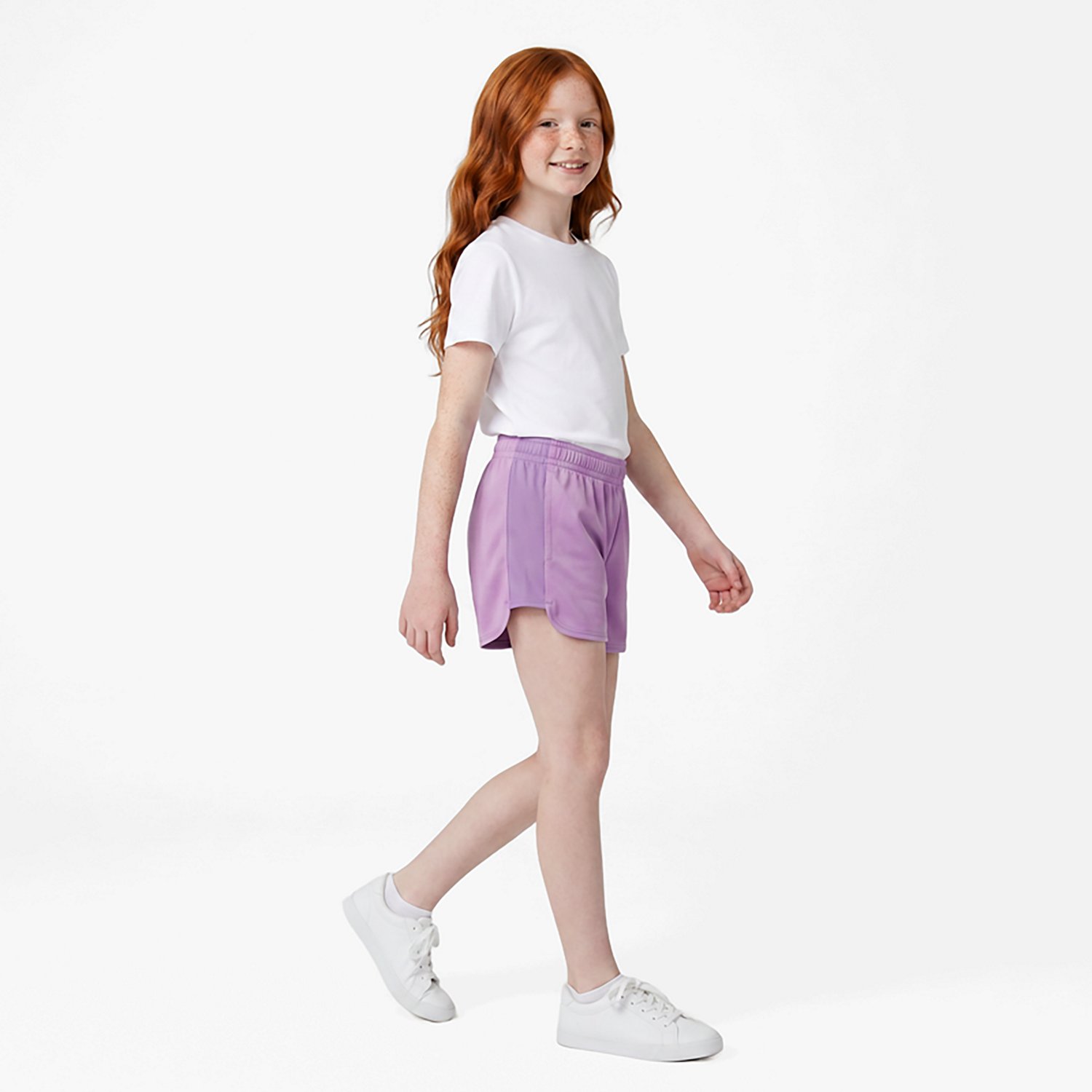 BCG Girls' Turbo Texture Side Mesh Short