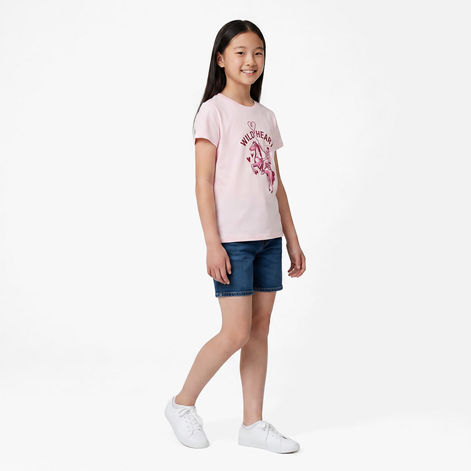 BCG Girls' Cotton GFX Short Sleeve T-shirt - view number 3