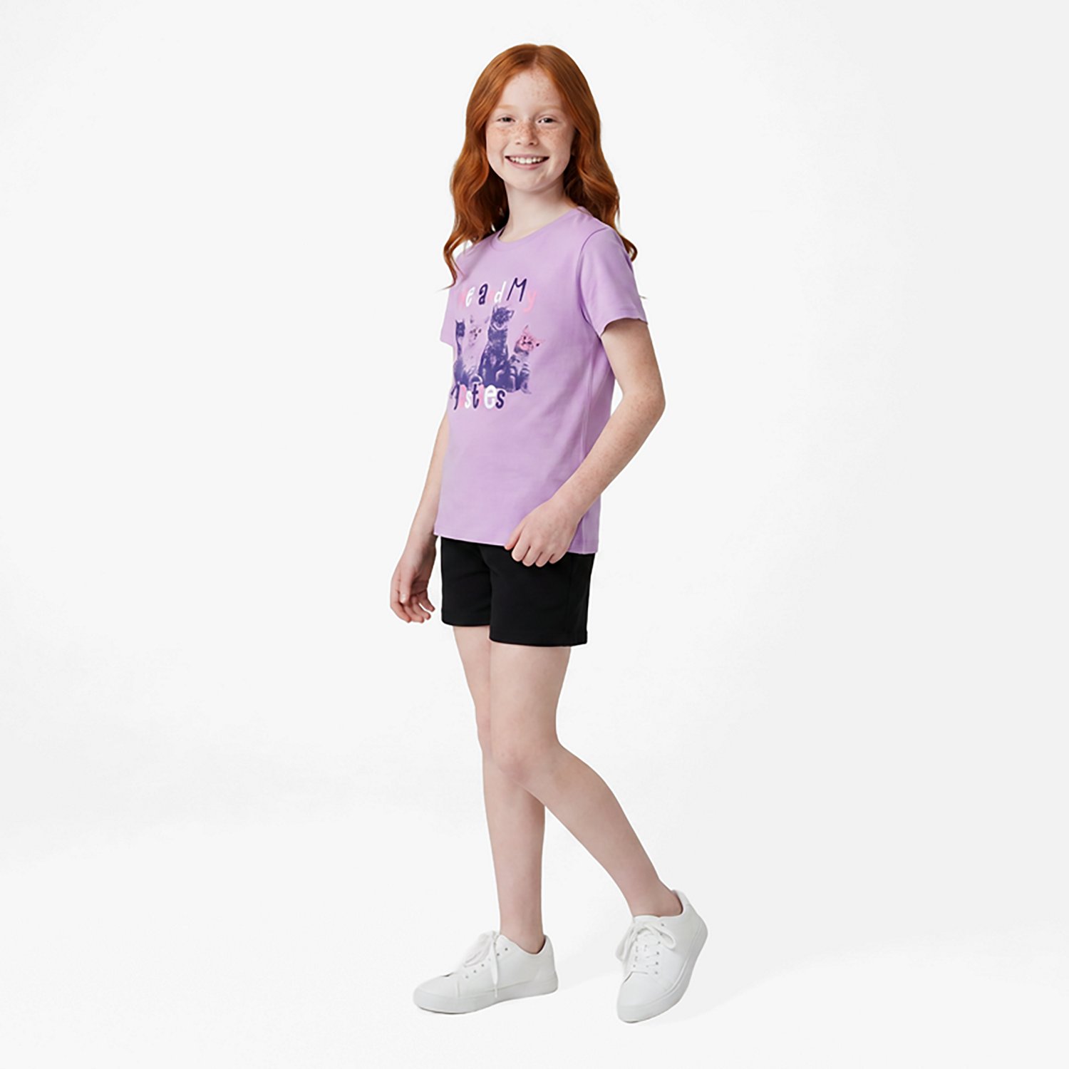 BCG Girls' Cotton GFX Short Sleeve T-shirt