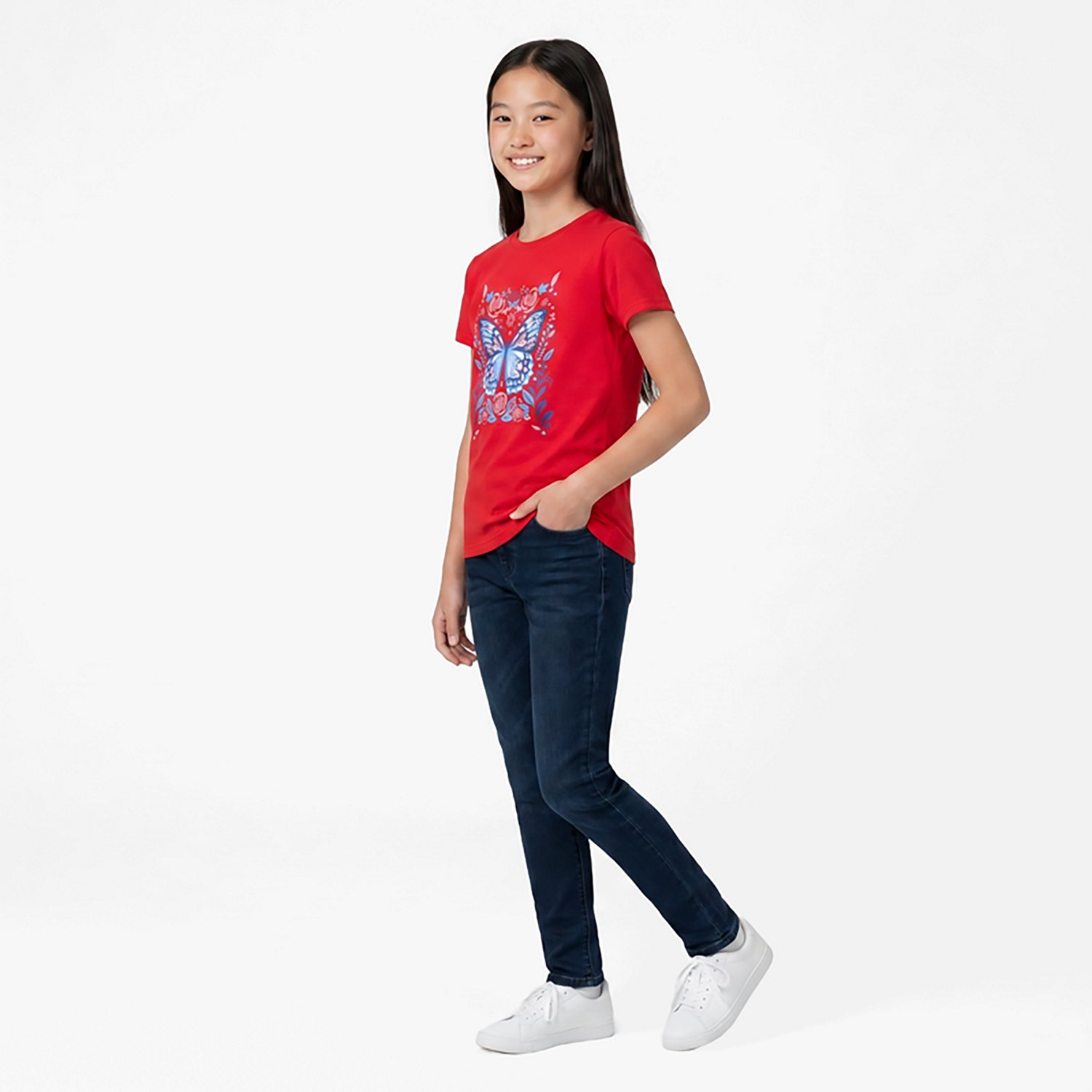 BCG Girls' Lifestyle Cotton Passionate Butterfly T-shirt - view number 3