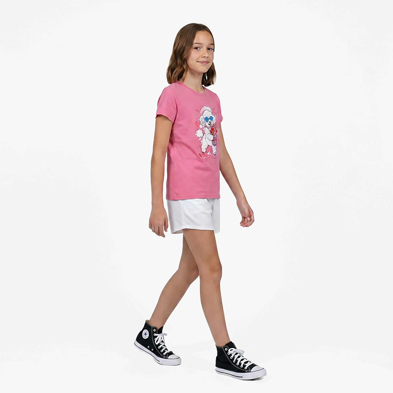 BCG Girls' Cotton GFX Short Sleeve T-shirt