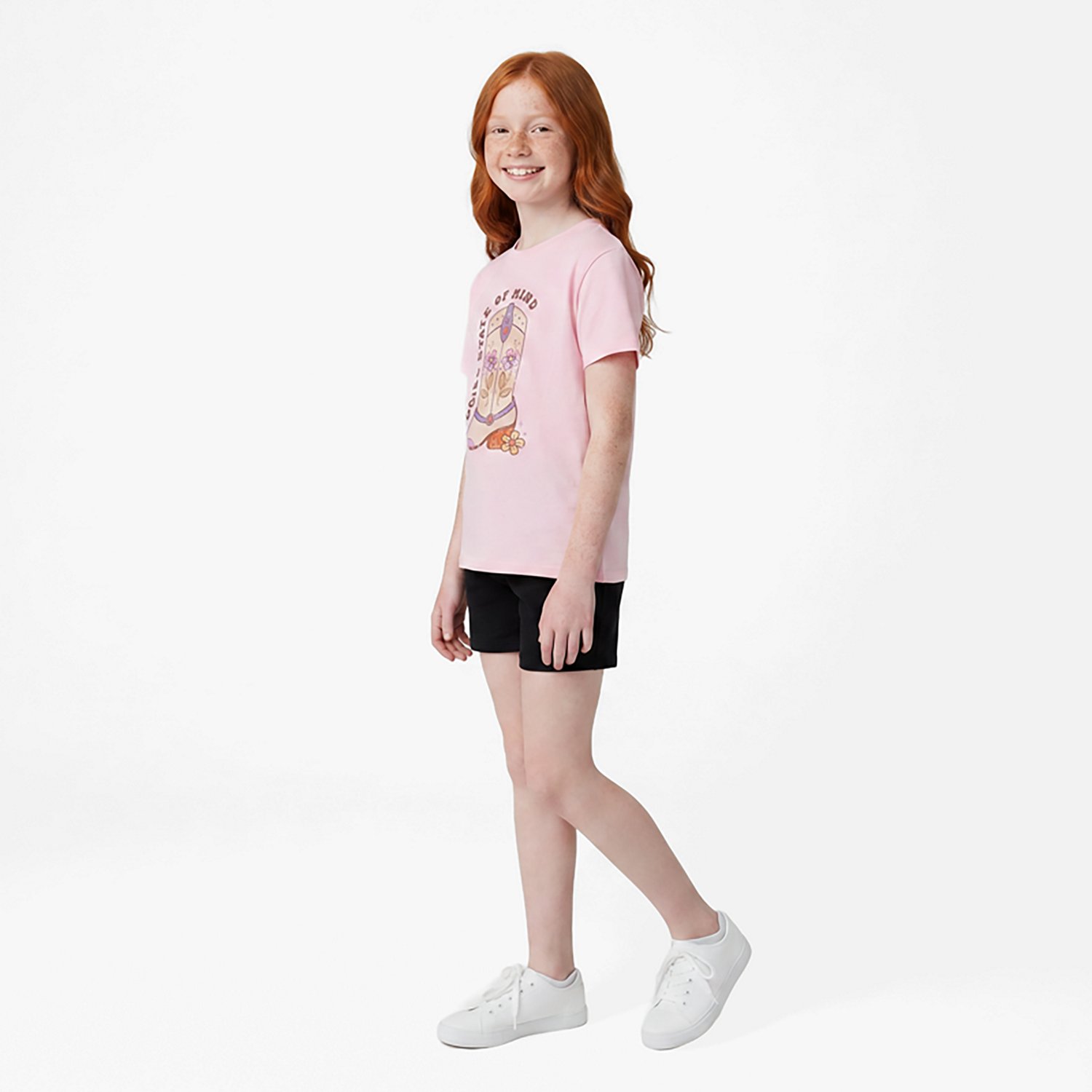 BCG Girls' Lifestyle Cotton Boxy Cowgirl Boot T-shirt - view number 3