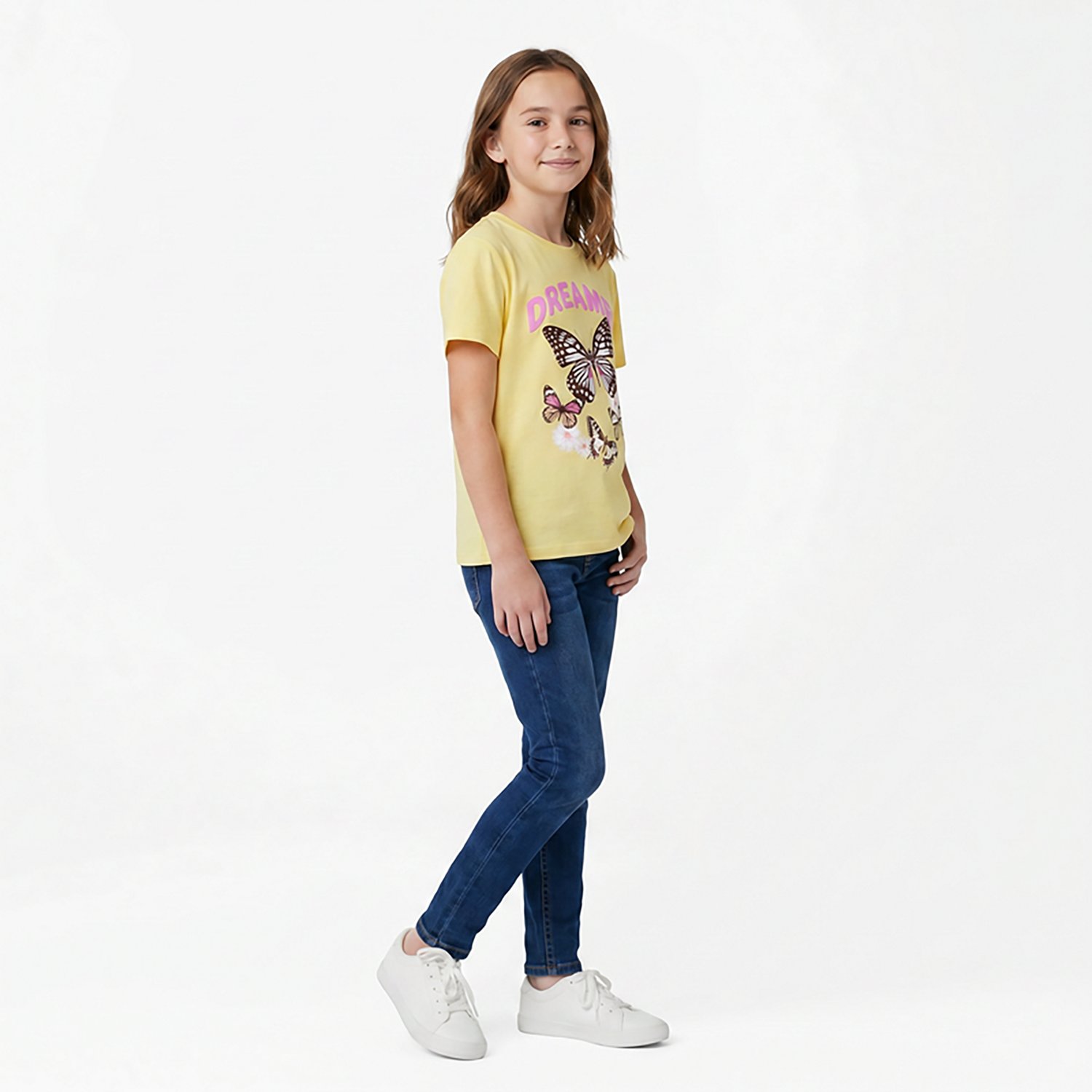 BCG Girls' Cotton Boxy Graphic T-shirt - view number 3