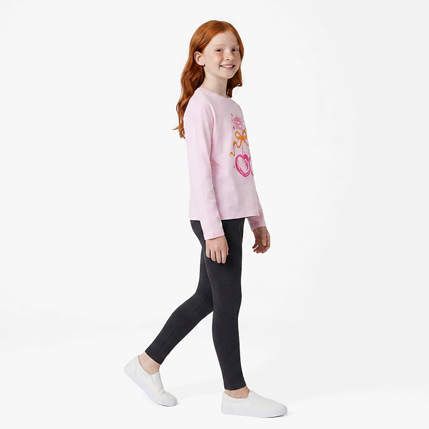BCG Girls' Drop Shoulder Long Sleeve Graphic T-shirt - view number 3