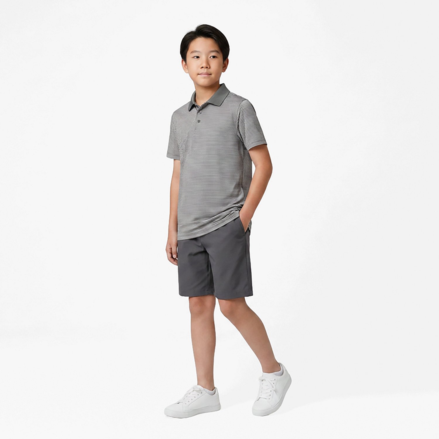 BCG Boys' Golf Striped Polo Shirt