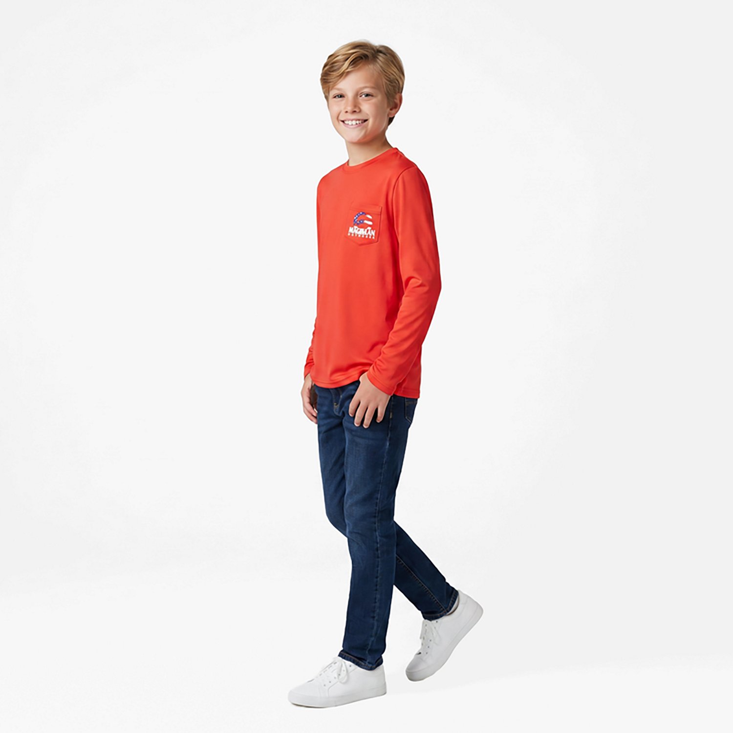 Magellan Outdoors Boys' Pocket Graphic Long Sleeve T-shirt