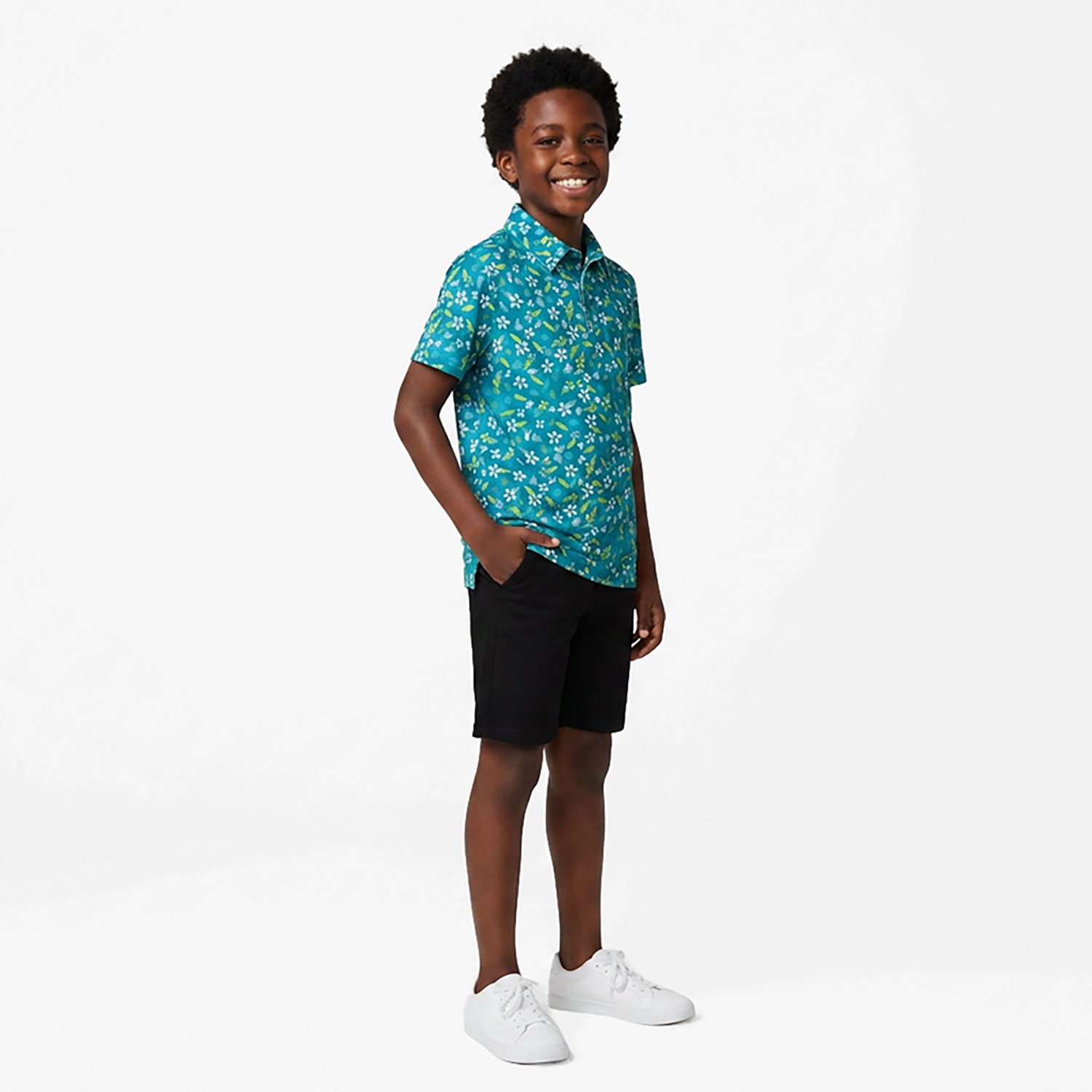 BCG Boys' Golf Tropical Print Polo Shirt - view number 3