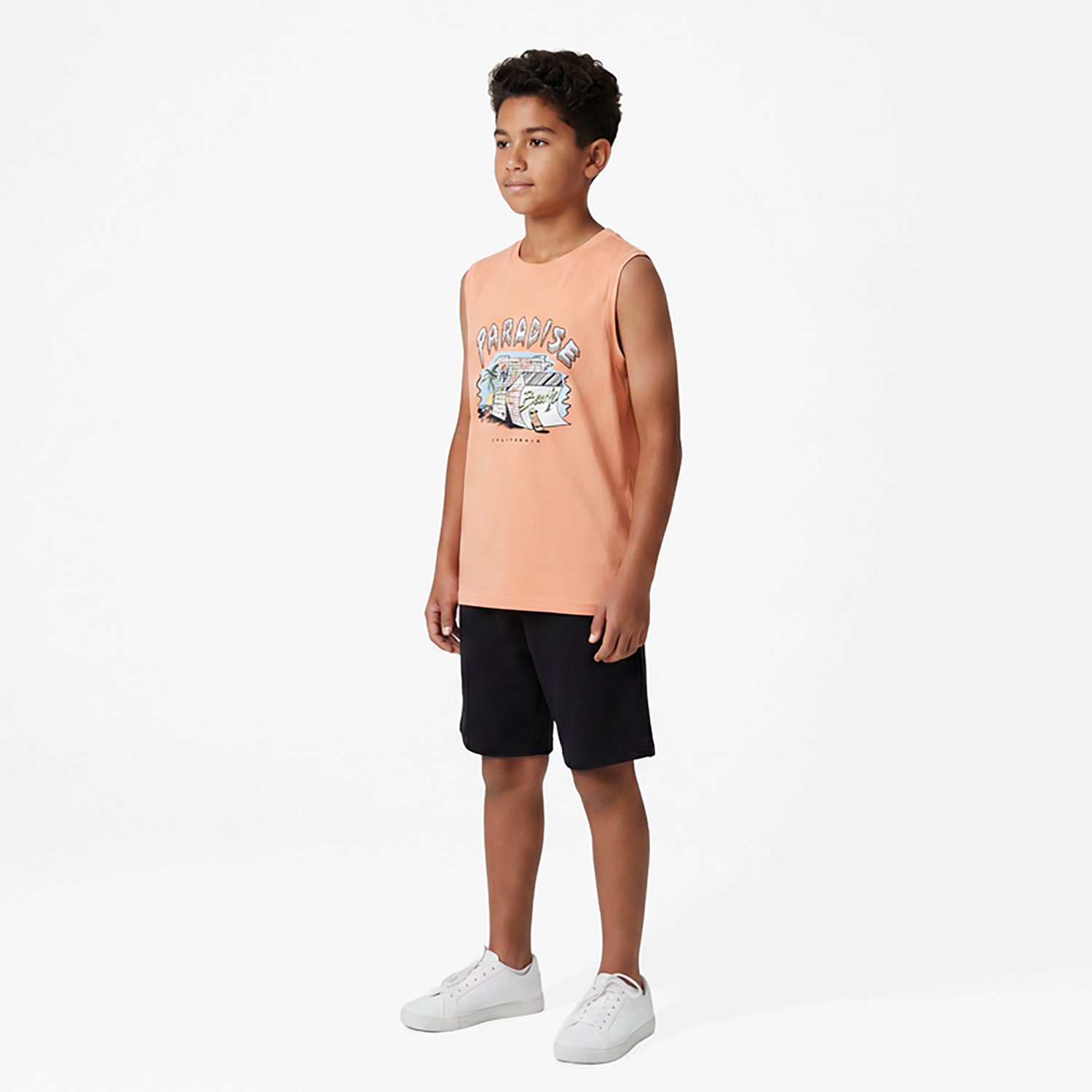 BCG Boys’ Cotton GFX Muscle T-Shirt
