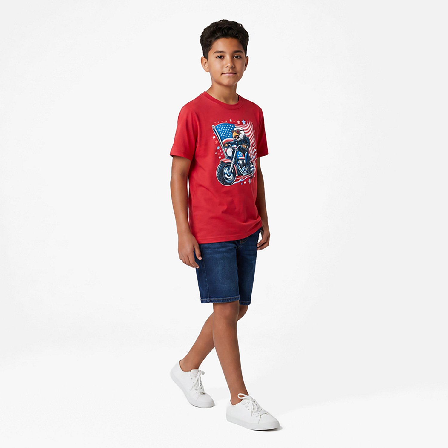 BCG Boys’ American Eagle Cotton GFX Short-Sleeve T-Shirt