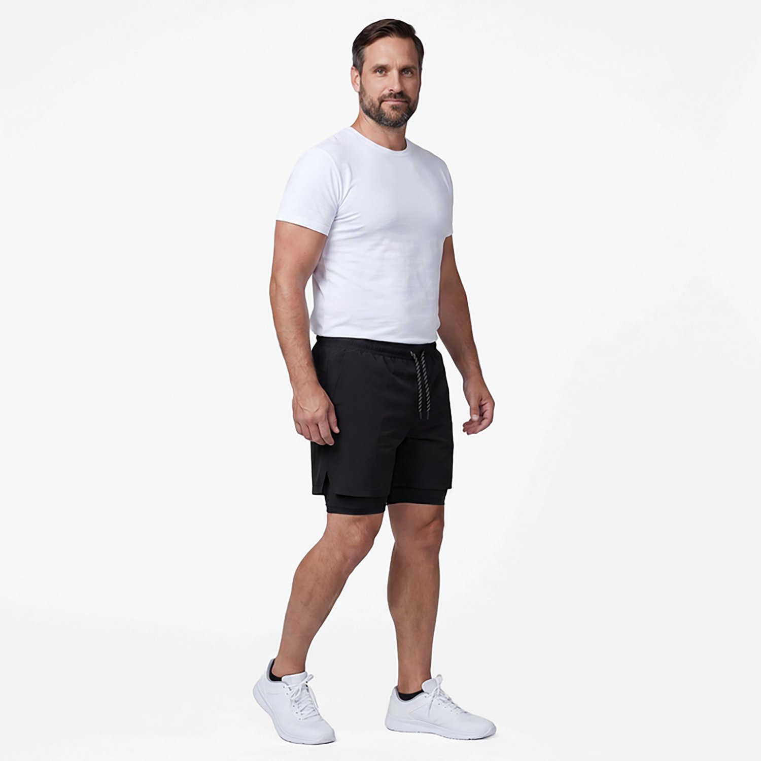 BCG Men's Tech Knit 2 1 Shorts 7 in.
