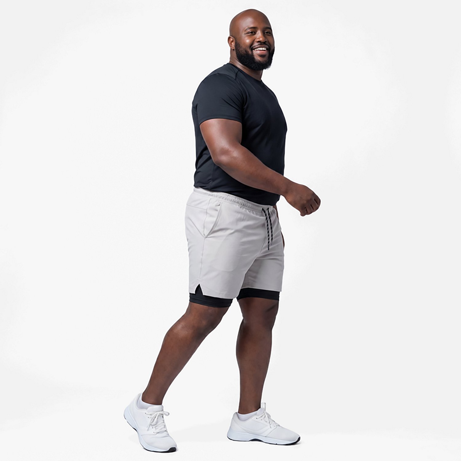 BCG Men's Tech Knit 2 in 1 Shorts 7 in. - view number 2