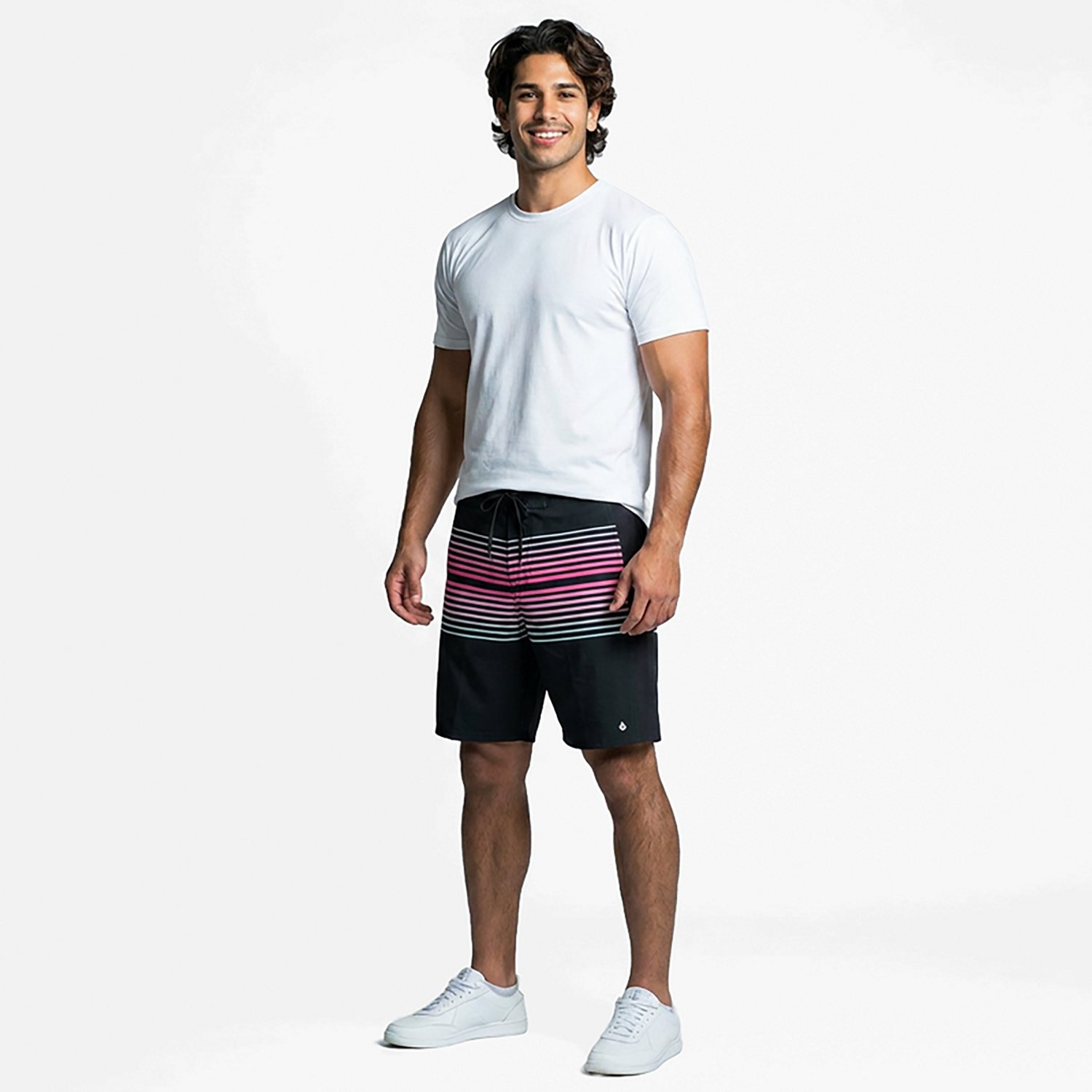 O'Rageous Men's Side Panel Retro Stripe Printed True Boardshorts 8 in. - view number 2