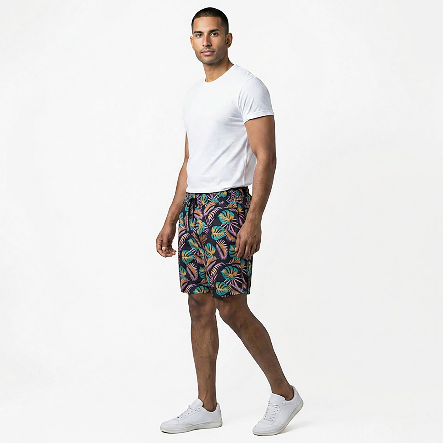 O'Rageous Men's Palm Floral Printed Volley Liner Shorts 5 in. - view number 2