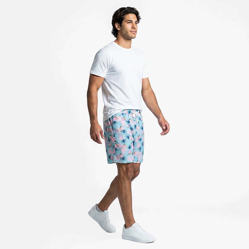 O'Rageous Men's Floral Leaf Printed E Boardshorts with Solid Waistband 8 in.