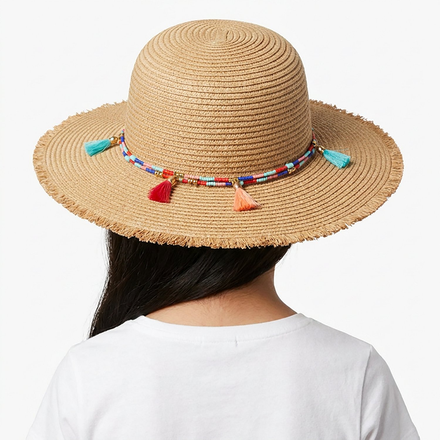 O'Rageous Girls' Tassel Floppy Sun Hat