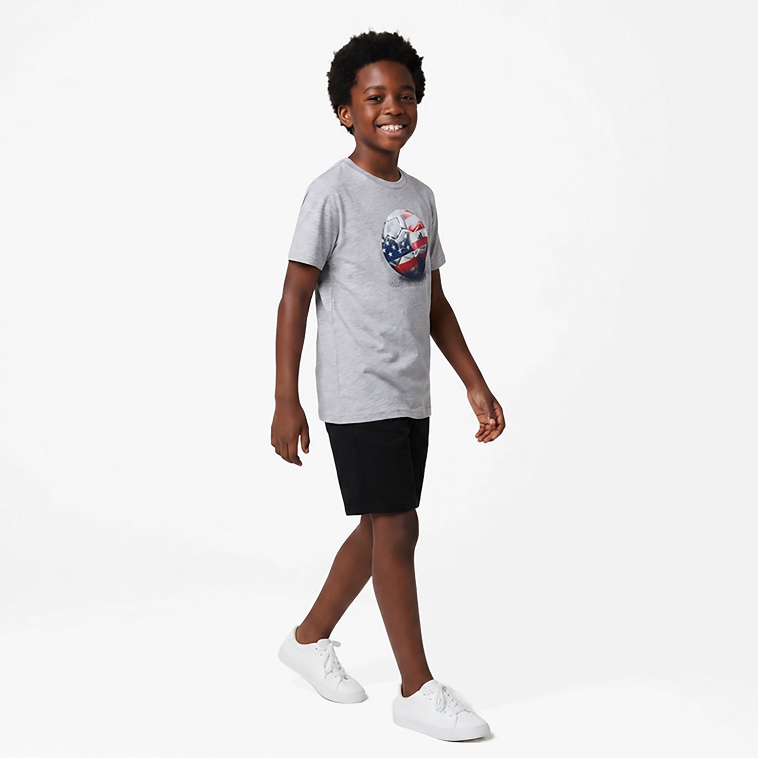 adidas Boys' USA Photoreal Soccer Short Sleeve T-shirt - view number 2
