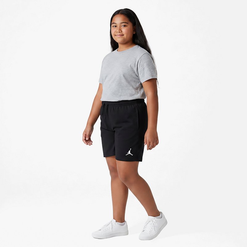 Jordan Girls' 7-16 Essentials Woven Pull-On Shorts - Black