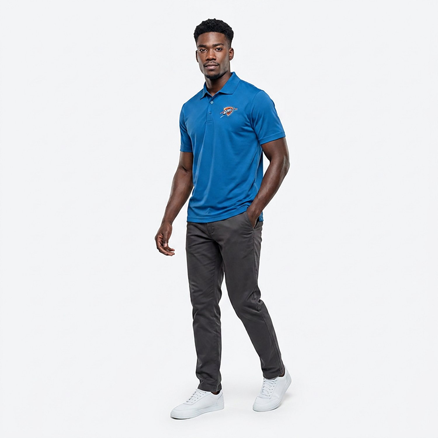 Antigua Men's Oklahoma City Thunder Legacy Pique Polo Shirt - view number 3