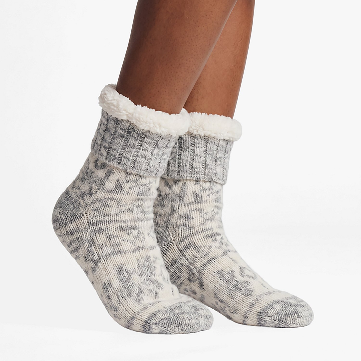 Magellan Outdoors Women's Mink Snowflake Lodge Socks