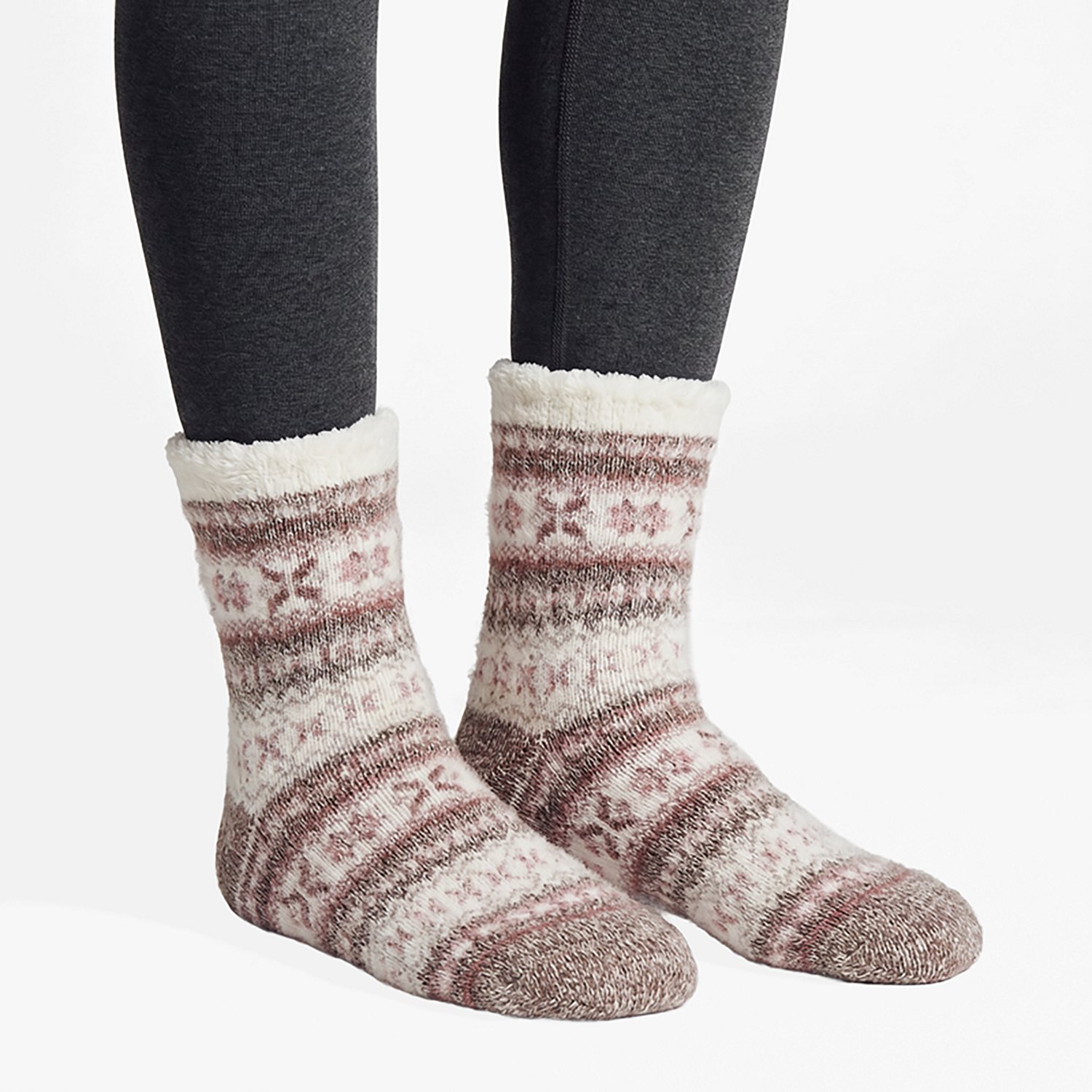 Magellan Outdoors Women's Fair Isle Lodge Crew Socks