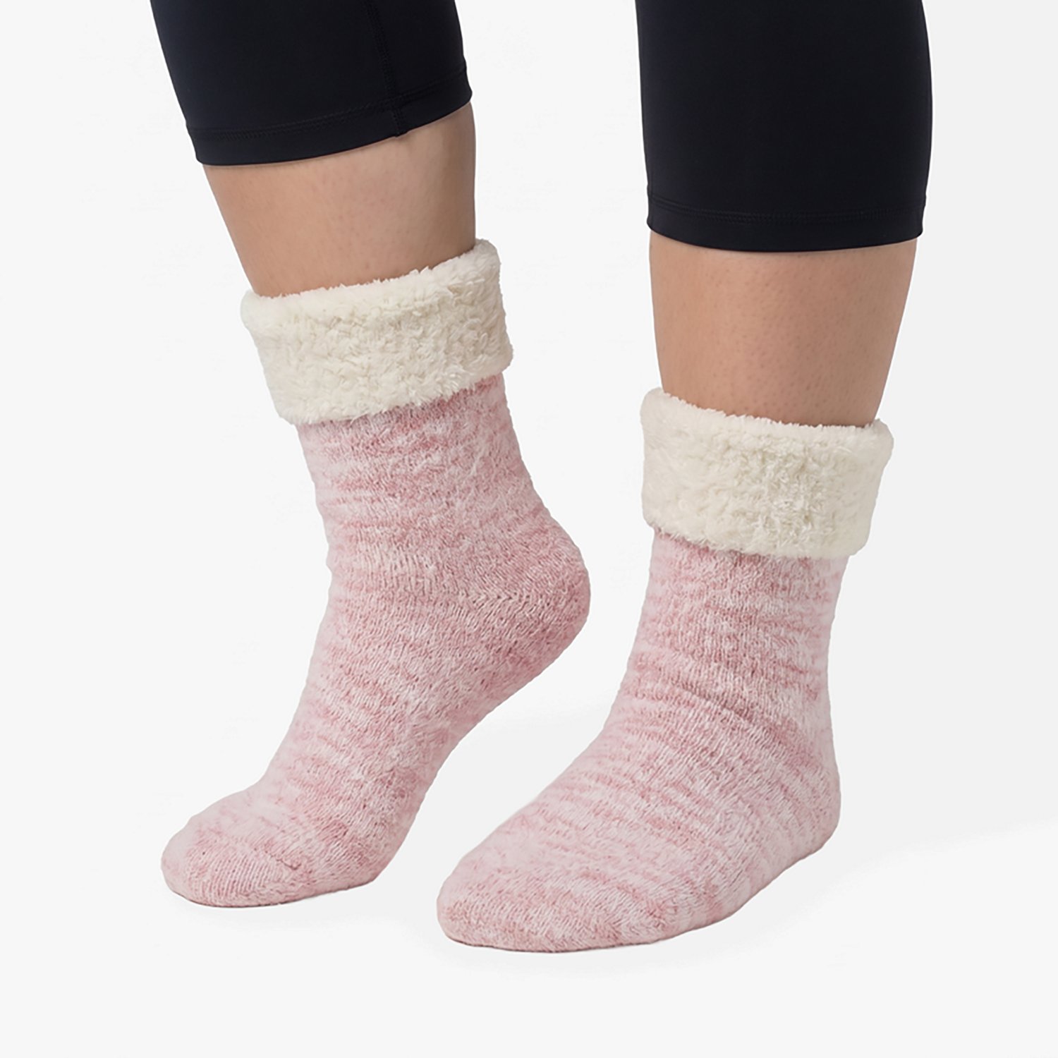 Magellan Outdoors Women's Foldover Heather Lodge Crew Socks