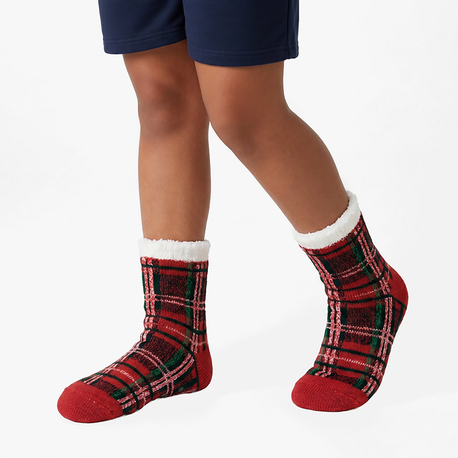 Magellan Outdoors Youth Plaid Lodge Crew Socks