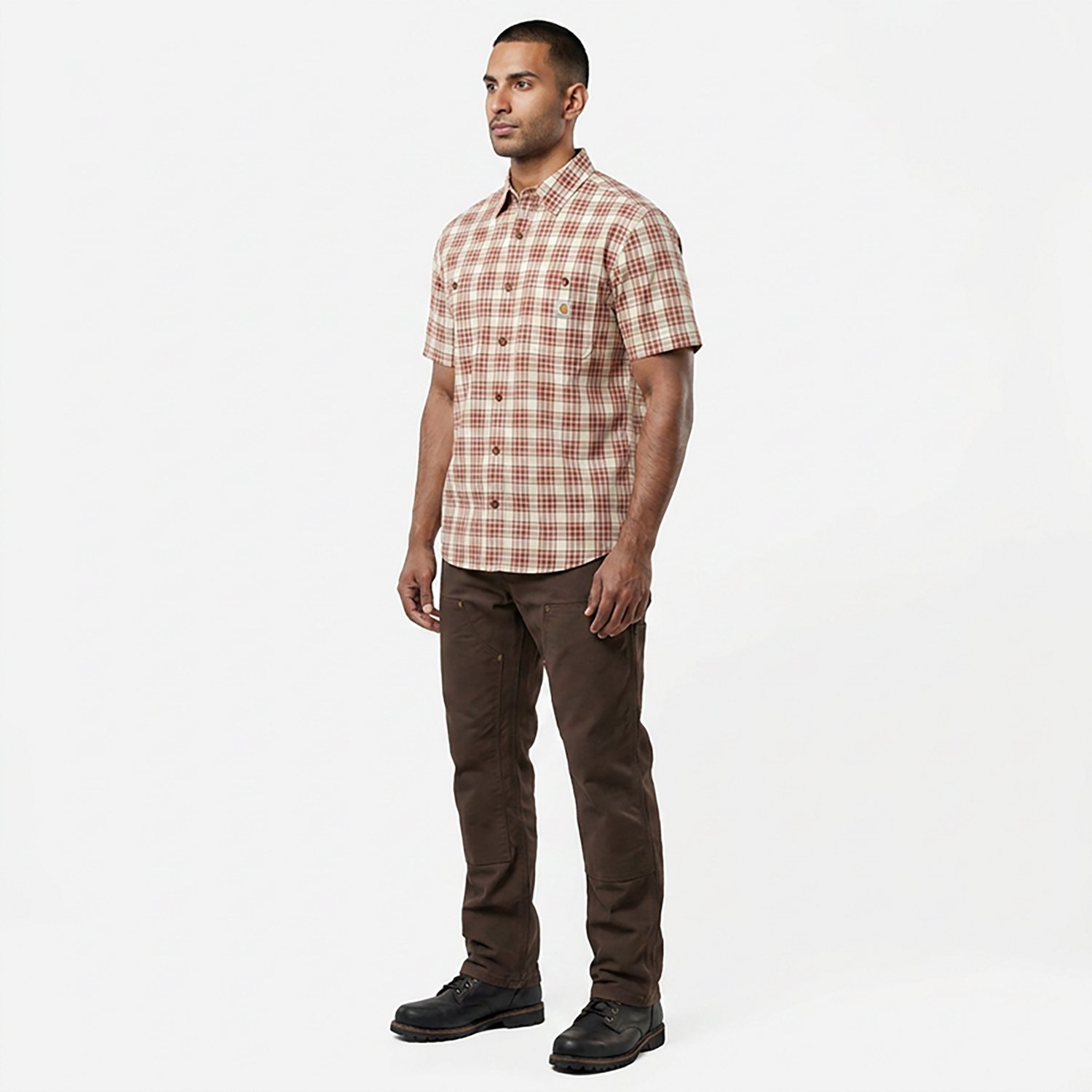 Carhartt Men's Bozeman Relaxed Short Sleeve Plaid Shirt - view number 3