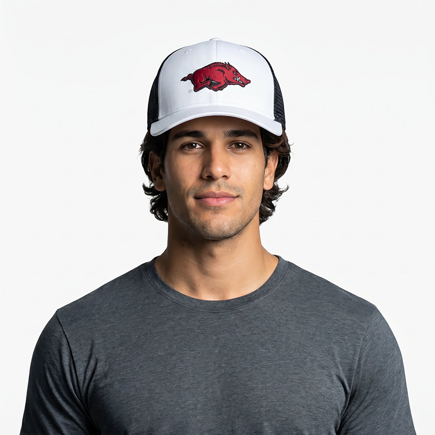 Nike Men's Arkansas Team Patch Rise Trucker Cap