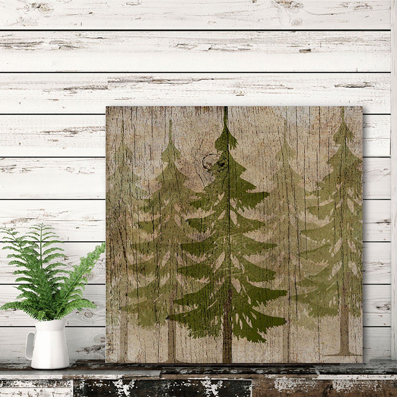 Courtside Market Pine Tree Forest 24 x 24 in. Gallery-Wrapped Canvas - view number 2