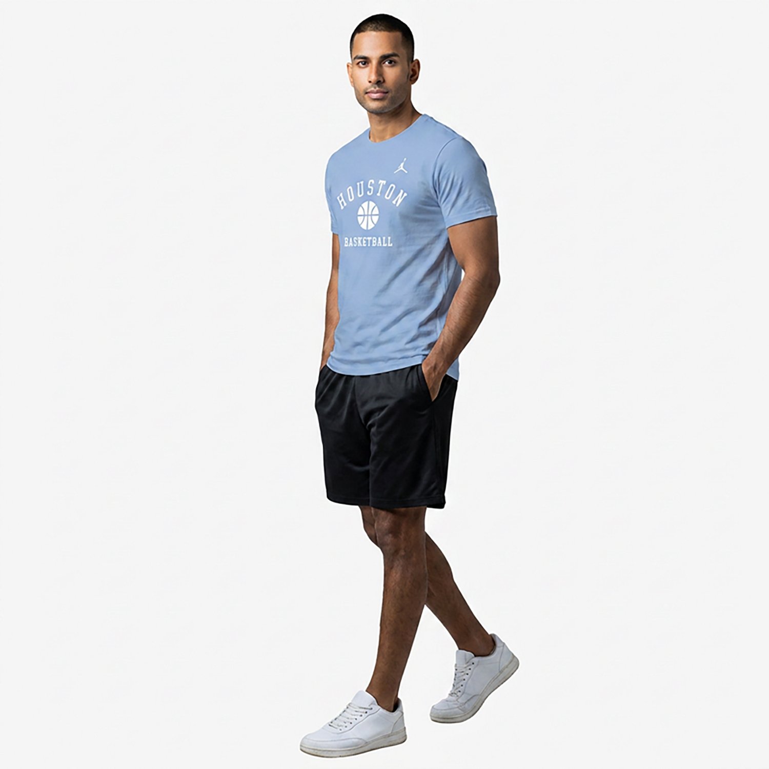 Jordan Men’s University of Houston Blue Out Basketball Dri-FIT Cotton T-shirt - view number 3