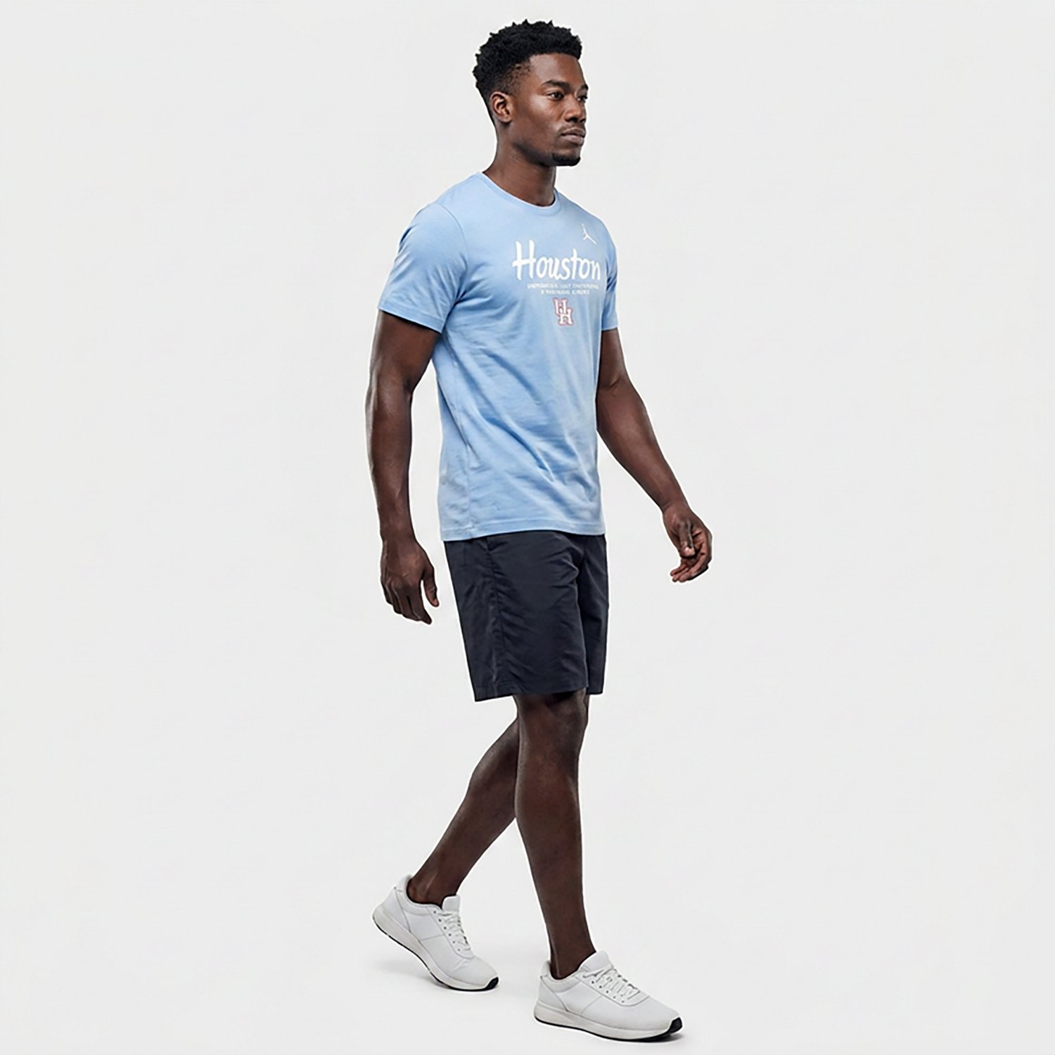 Jordan Men’s University of Houston Blue Out Athletics Dri-FIT Cotton T-shirt - view number 3
