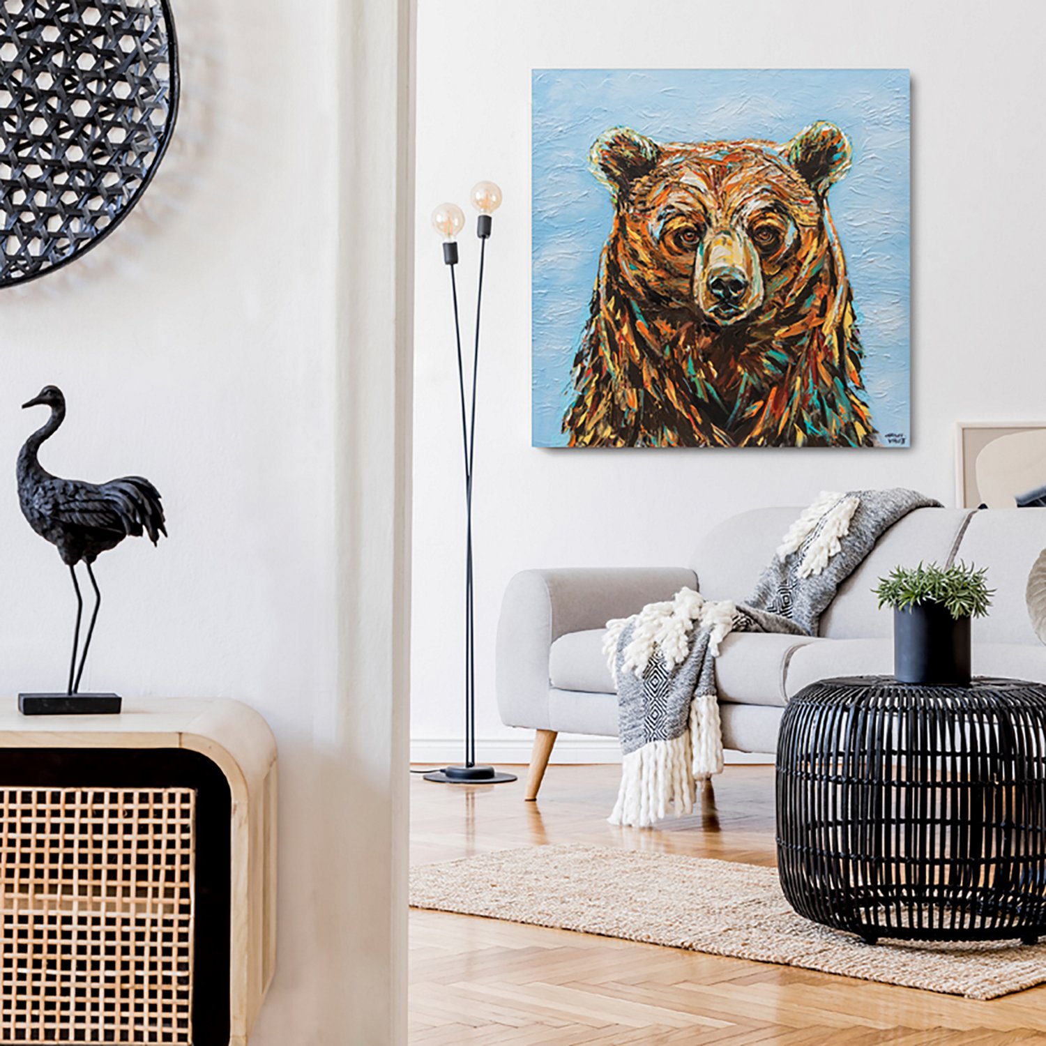 Courtside Market Large Bear 16 in x 16 in Gallery-Wrapped Canvas - view number 2