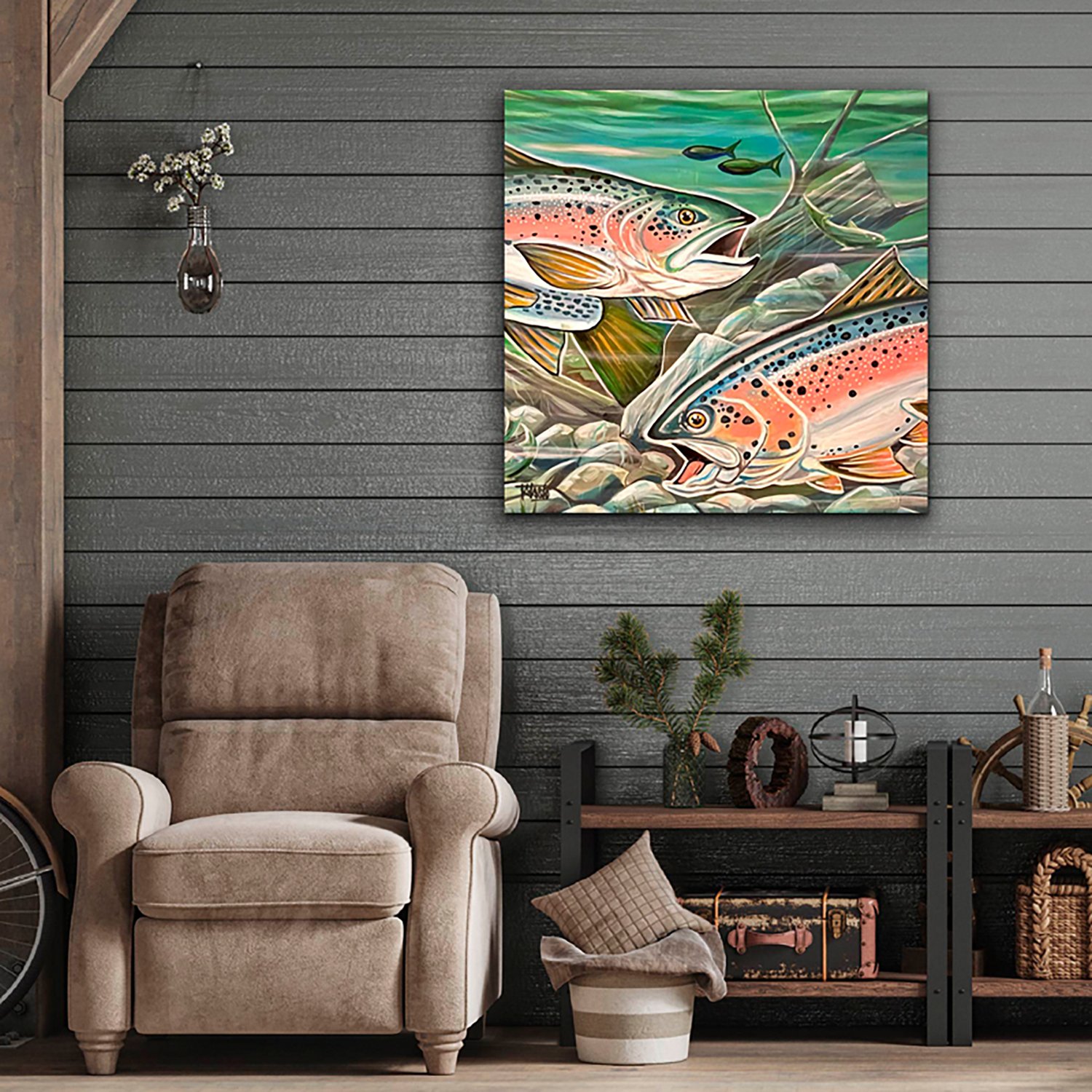 Courtside Market Todd Laslo Trouts Studio Series 30 x 30 in. Gallery-Wrapped Canvas - view number 2