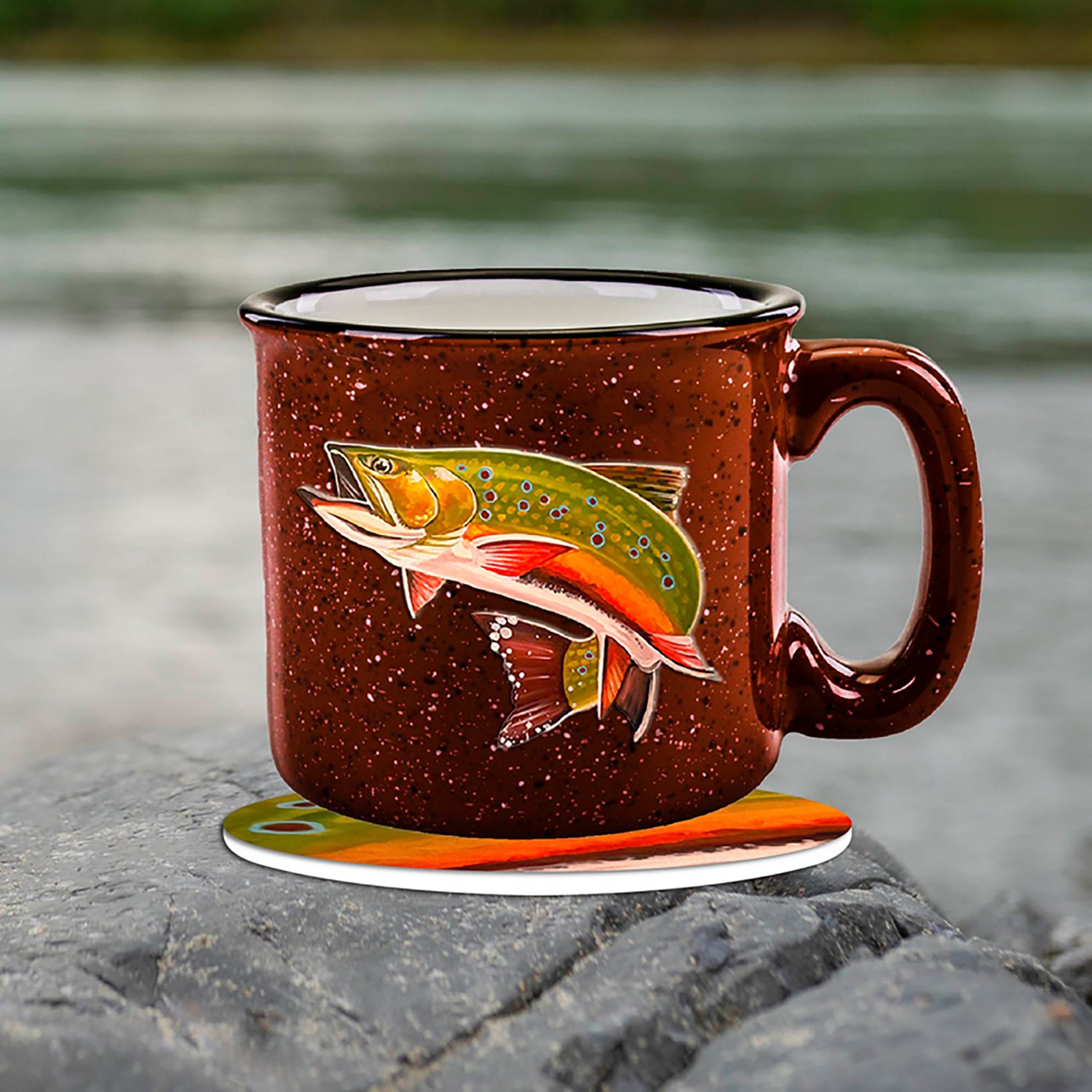 Courtside Market Studio Series Todd Laslo Trout Stream Mug & Coaster Set - view number 2