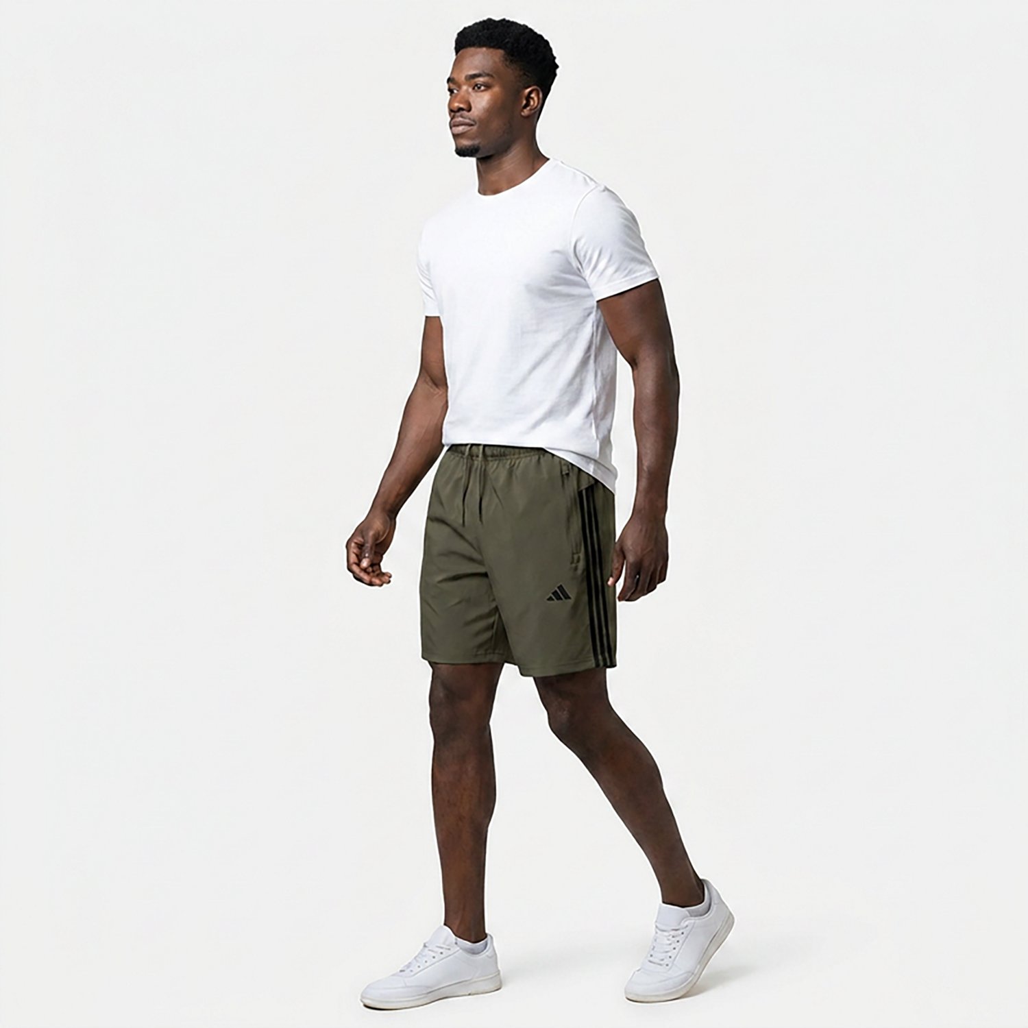adidas Men's Workout Essentials Base 3-Stripes Woven Shorts 7 in. - view number 2
