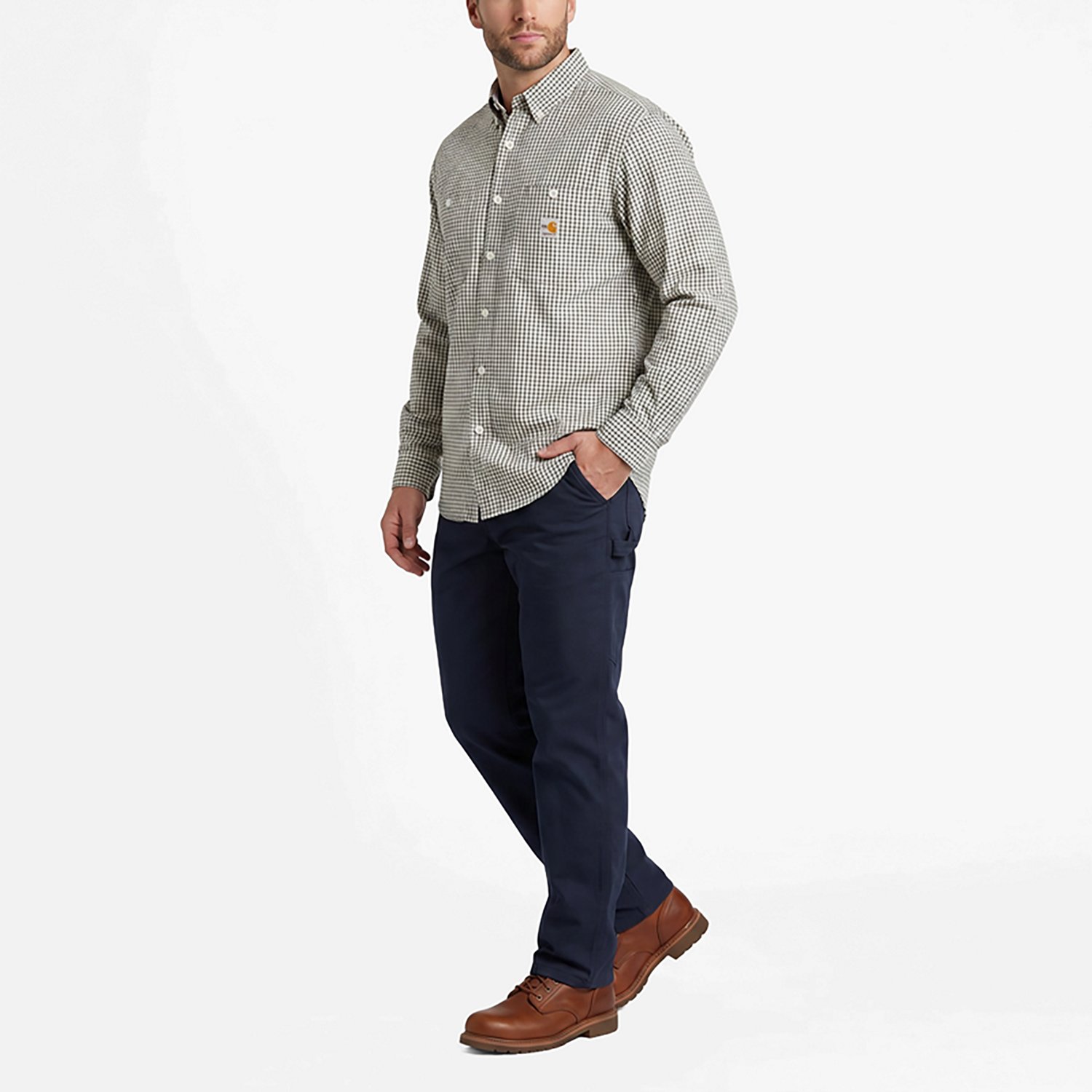 Carhartt Men's FR Force Sun Defender Long Sleeve Plaid Shirt