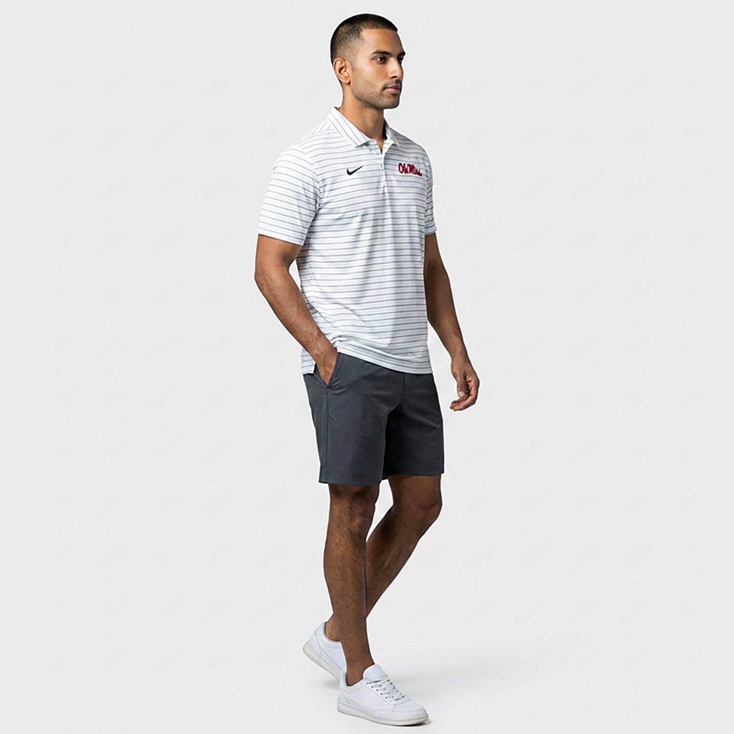 Nike Men's University of Mississippi Dri-FIT Stripe Tour Polo Shirt