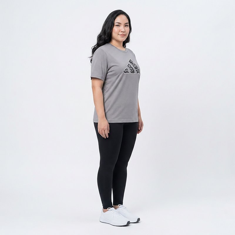 adidas Women's Animal Print Short-Sleeve Cotton T-Shirt - Ice Purple