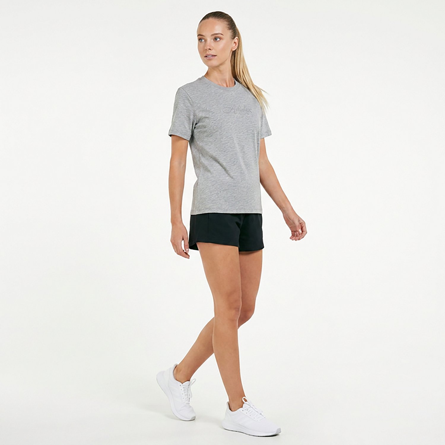 adidas Women's Cursive Wordmark Graphic T-shirt
