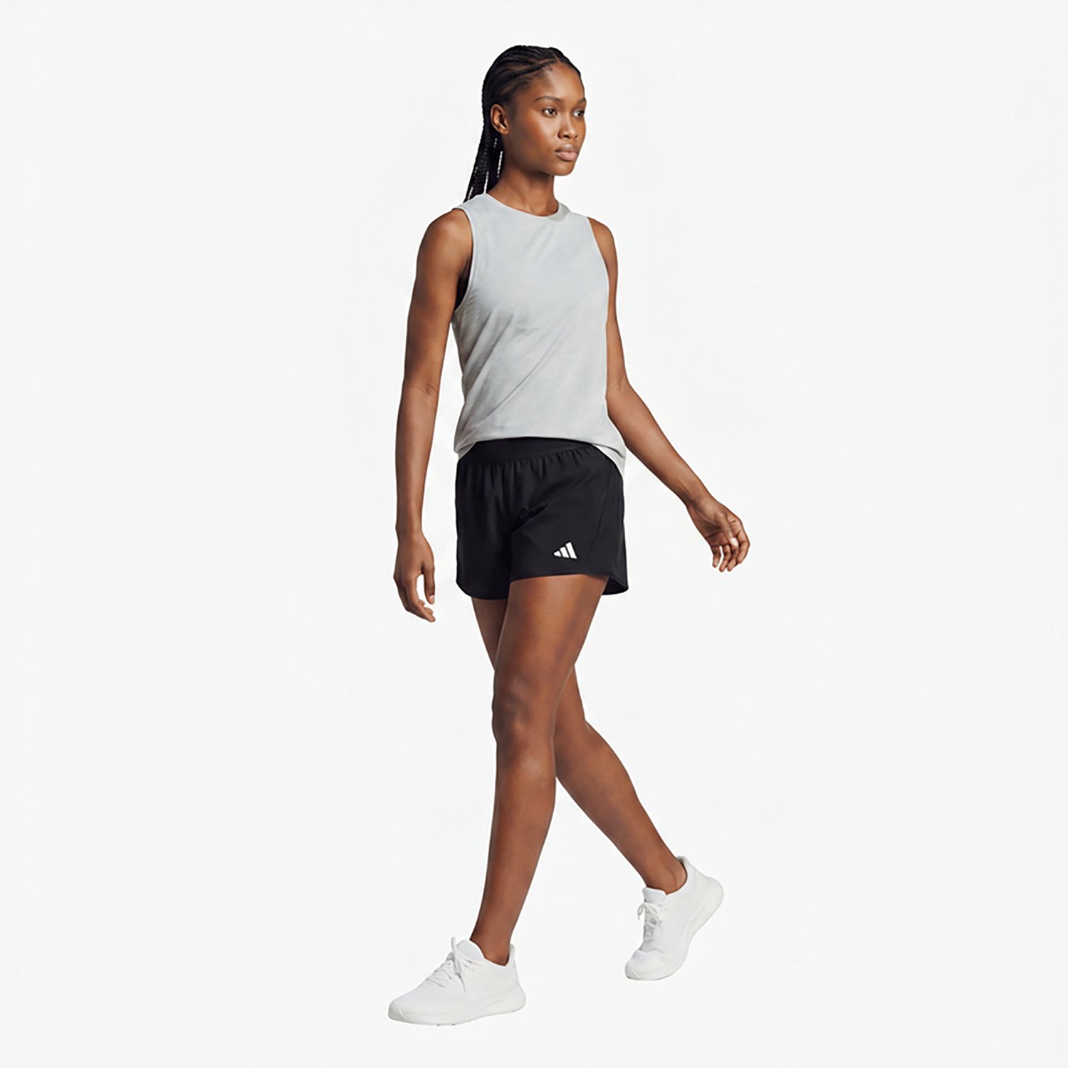 adidas Women's Pacer Workout 2.0 Woven Mid Rise Shorts 3 in - view number 3