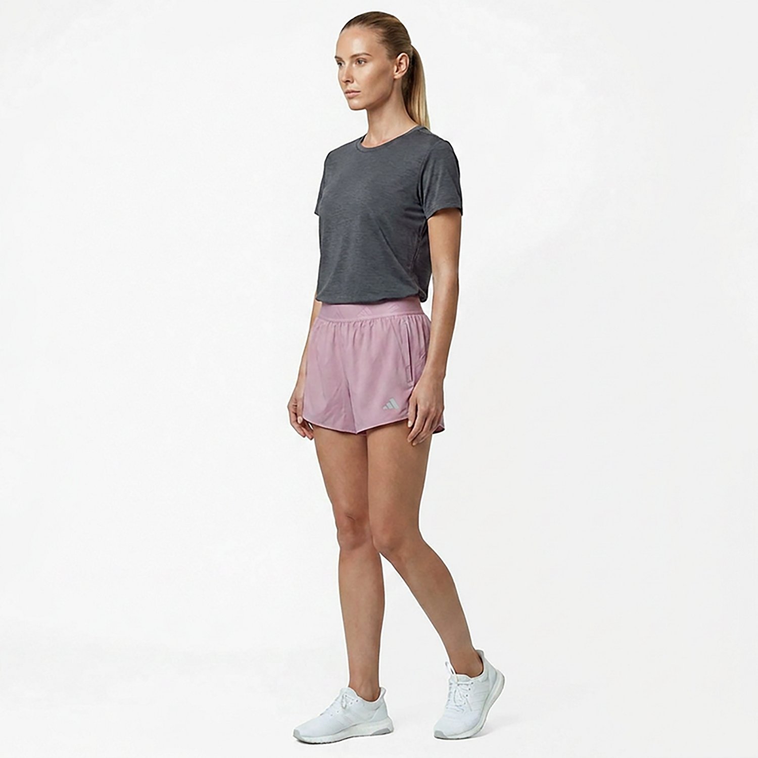 adidas Women's Pacer Workout 2.0 Woven Mid Rise Shorts 3 in - view number 2