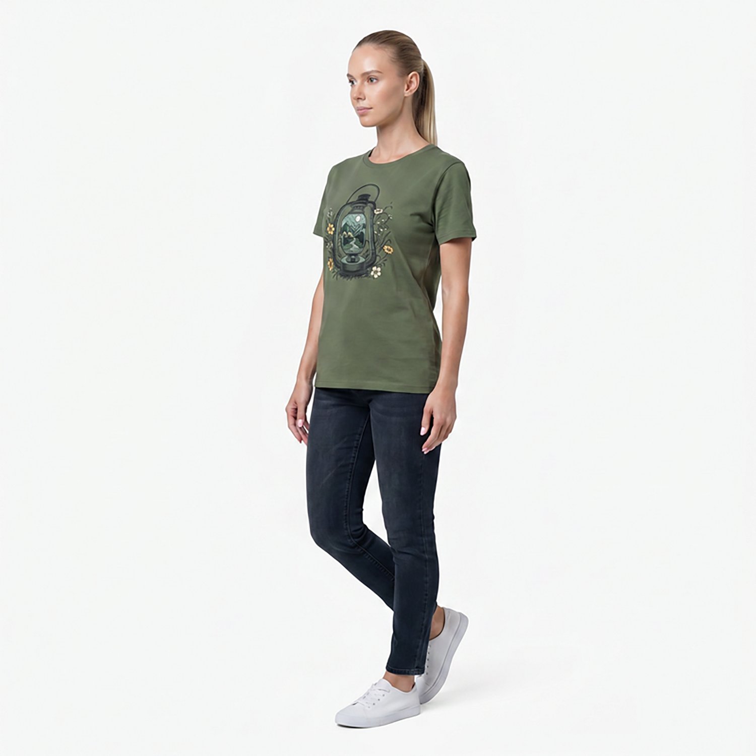 Academy Sports + Outdoors Women's Floral Lantern T-shirt - view number 3