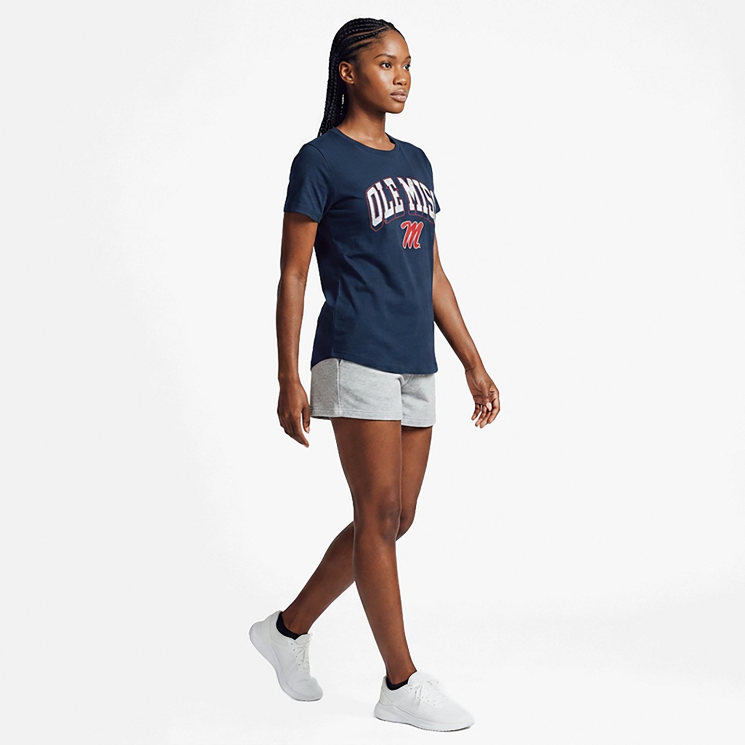 WILDCAT RETRO Women's Ole Miss Arch Shadow Boxy T-shirt