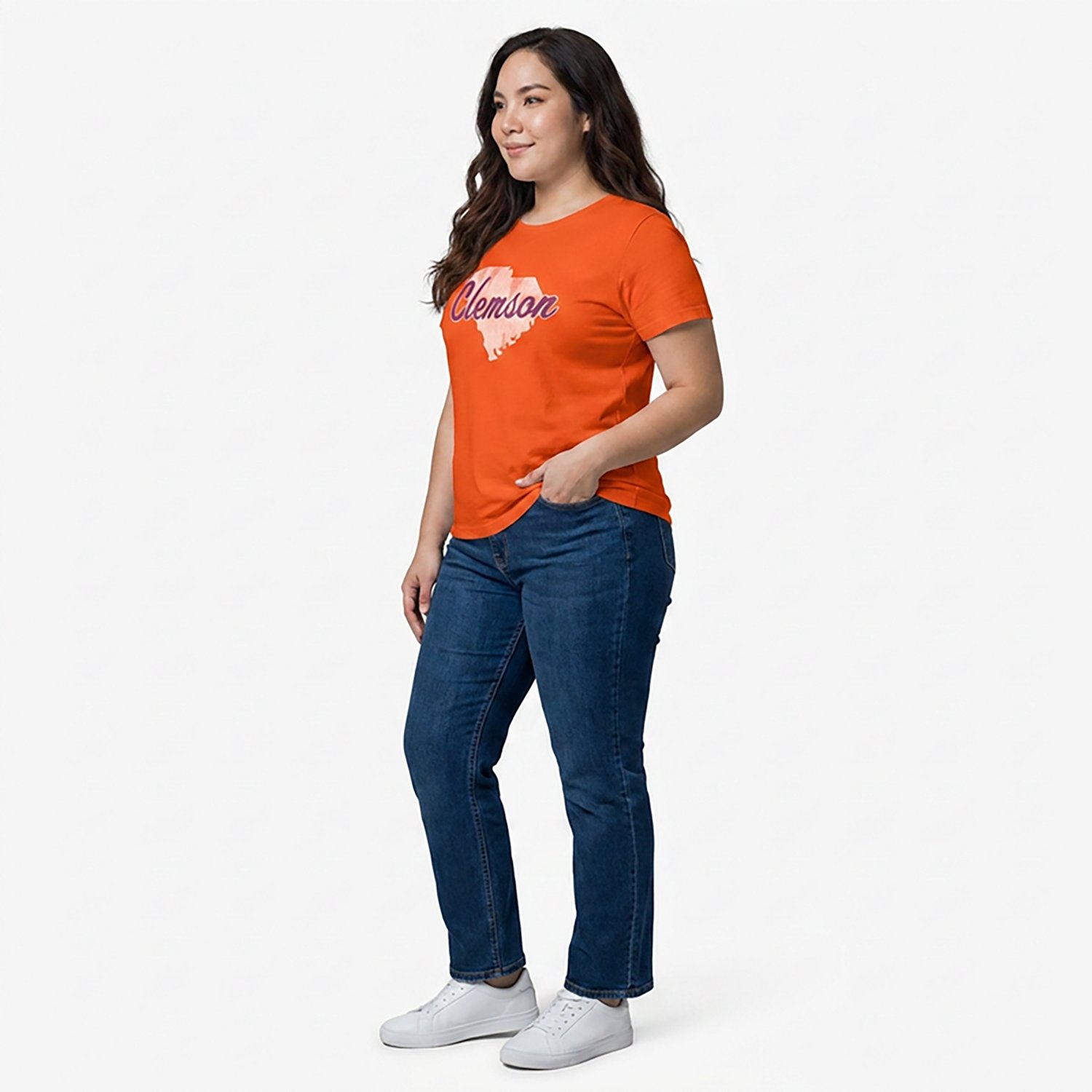 WILDCAT RETRO Women's Clemson State Script Meet and Greet T-shirt - view number 2