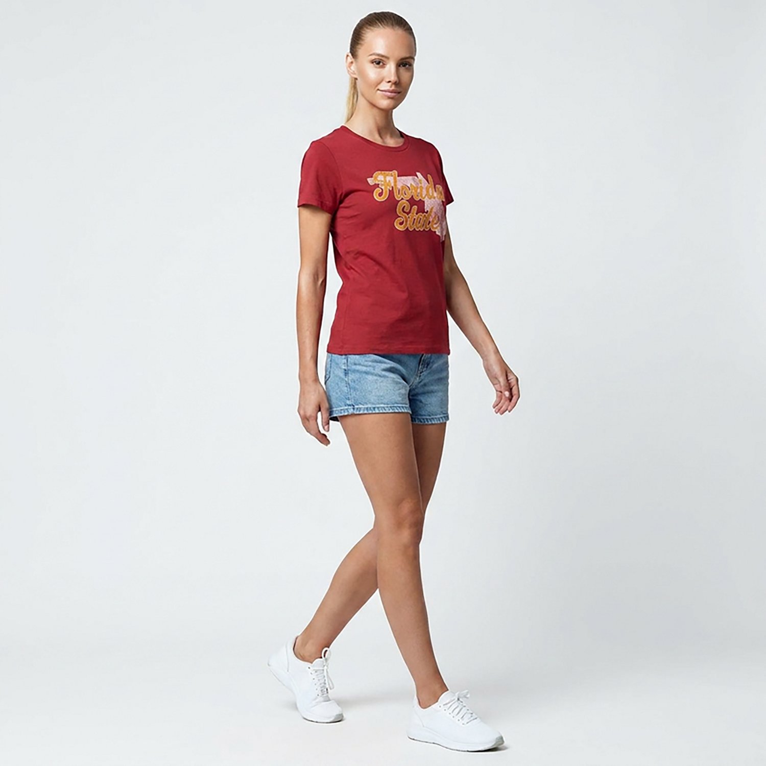 WILDCAT RETRO Women's Florida State University State Script Meet and Greet T-shirt - view number 2