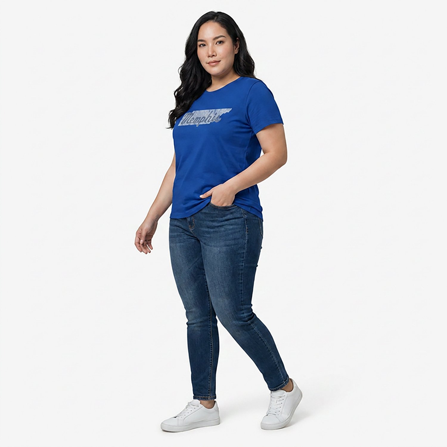 WILDCAT RETRO Women's Memphis State Script Meet and Greet T-shirt