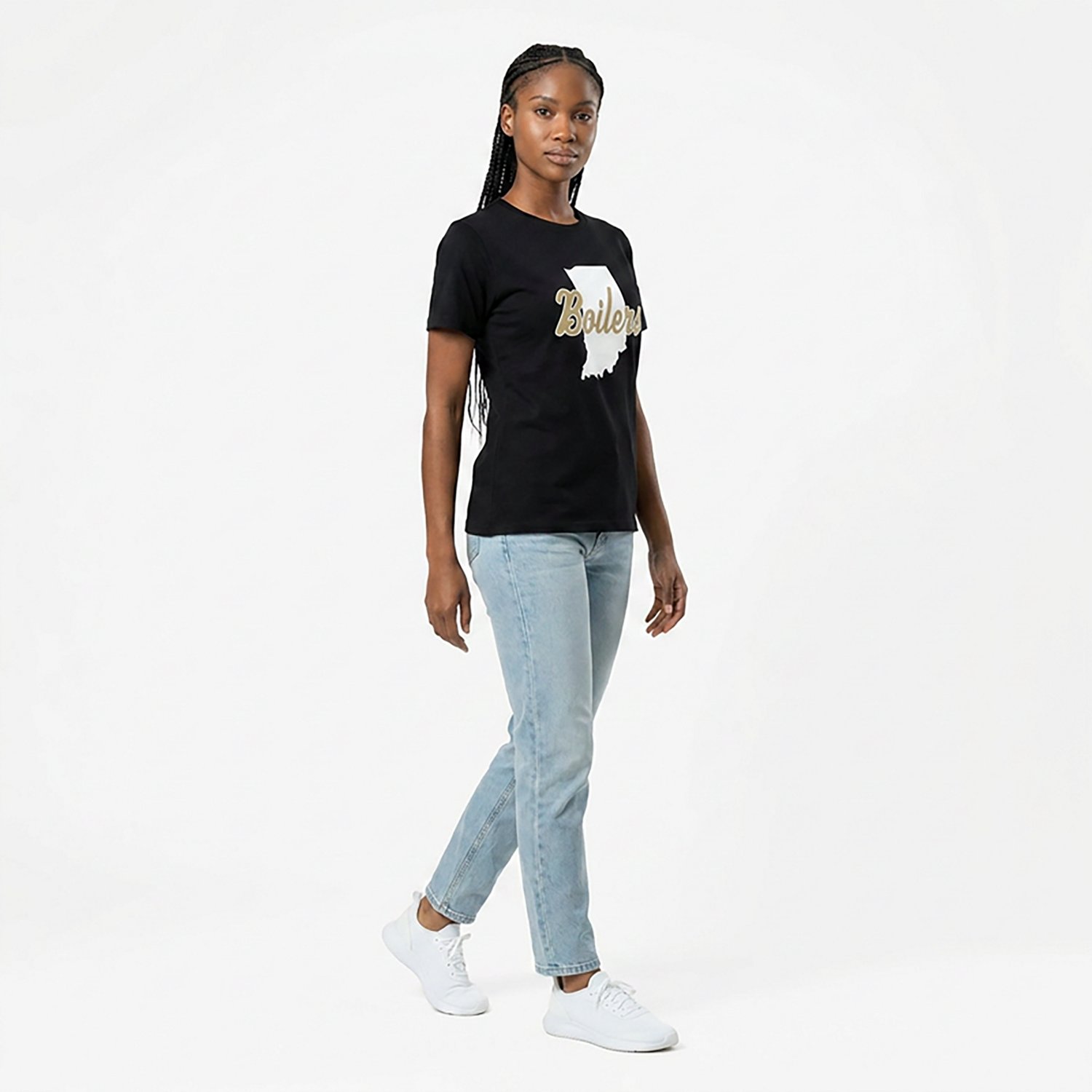 WILDCAT RETRO Women's Purdue State Script Meet and Greet T-shirt - view number 3