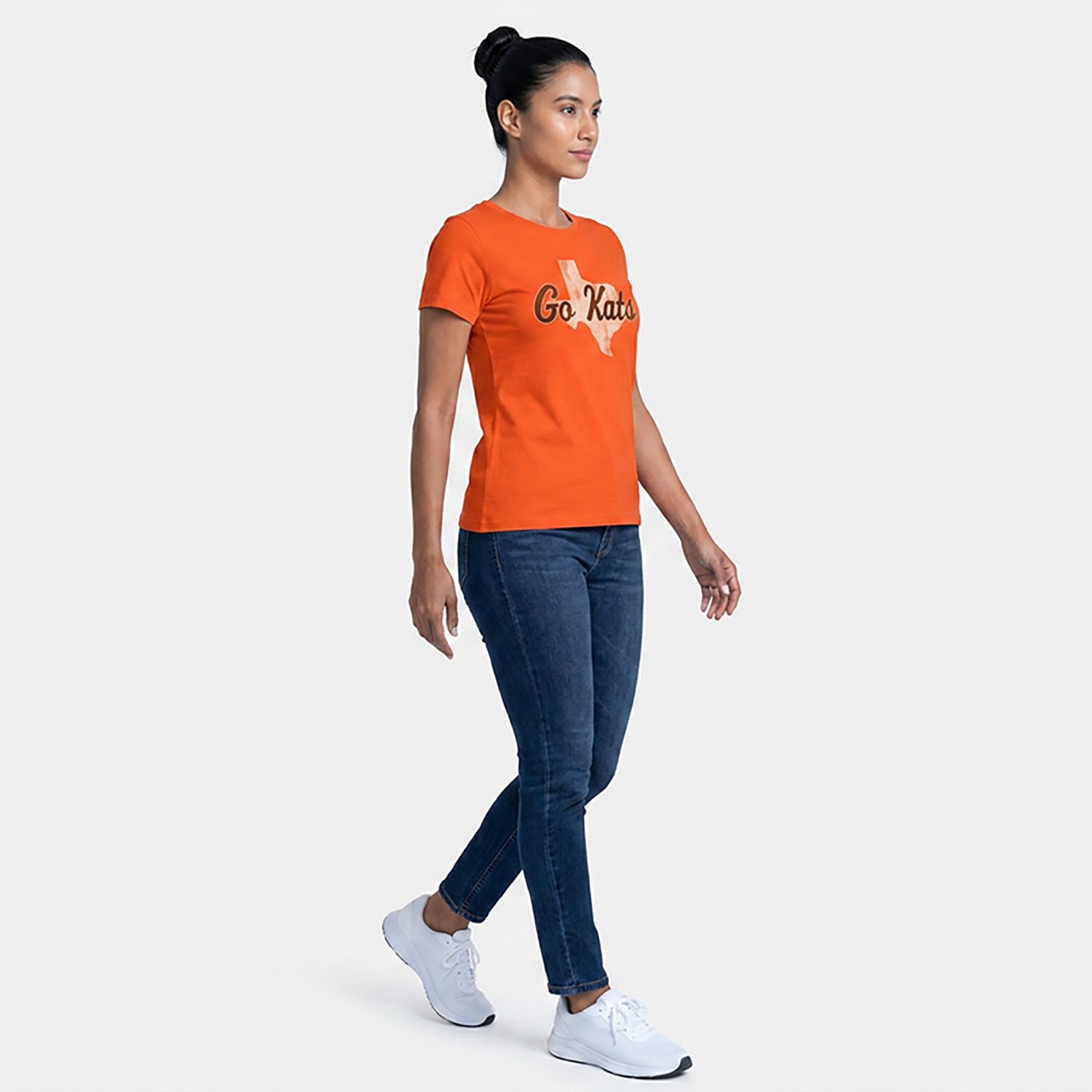 WILDCAT RETRO Women's Sam Houston State University State Script Meet and Greet T-shirt - view number 2