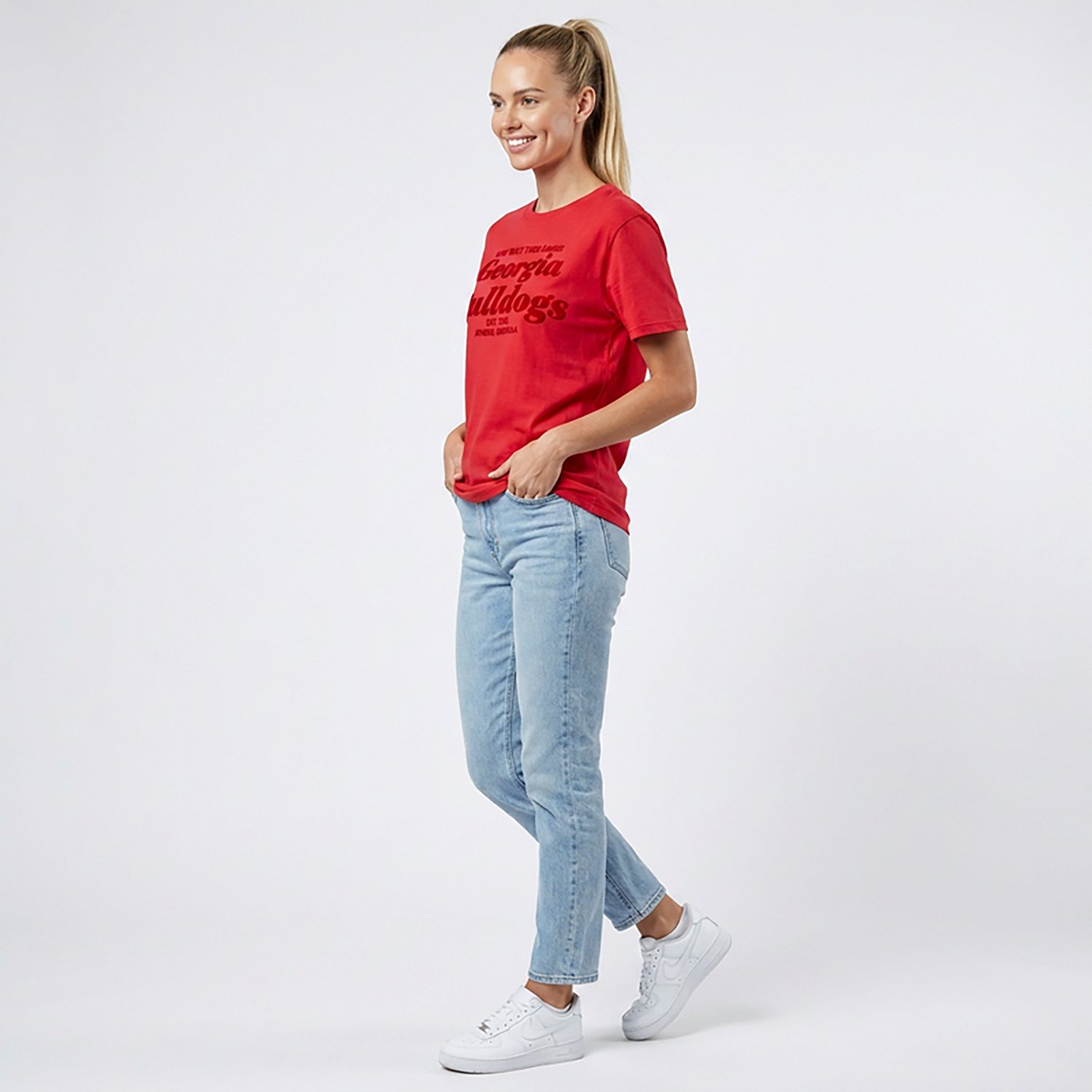 Gameday Social Women's Georgia Bulldogs Hansen Brush T-shirt - view number 4